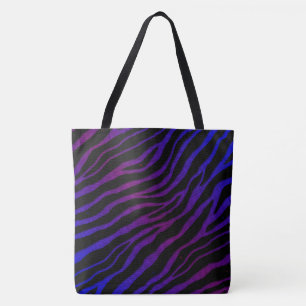 Ripped SpaceTime Stripes - Blue/Purple Tote Bag