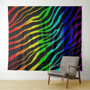 Ripped SpaceTime Stripes - Light Spectrum Tapestry