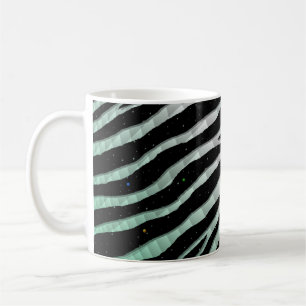 Ripped SpaceTime Stripes - Mint/White Coffee Mug