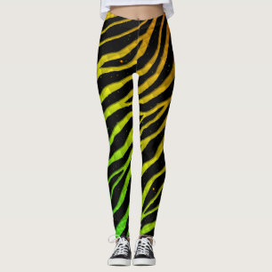 Ripped SpaceTime Stripes - Rainbow BGYOR Leggings