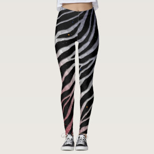 Ripped SpaceTime Stripes - Red/White/Blue Leggings