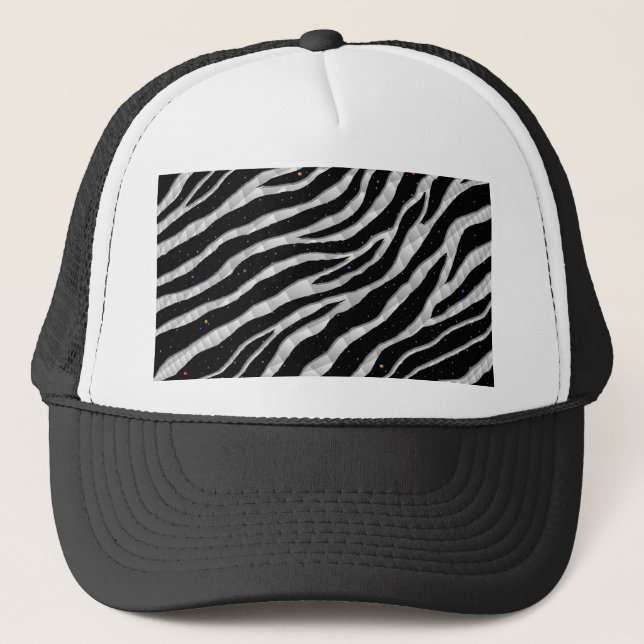 Ripped SpaceTime Stripes - White Trucker Hat (Front)