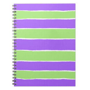Ripped striped paper pattern spiral notebook