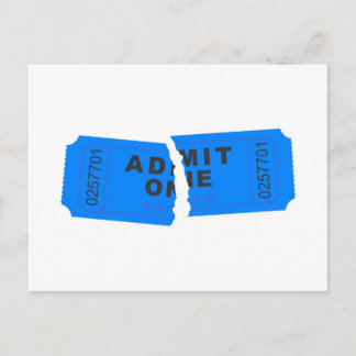 Ripped Ticket Postcard