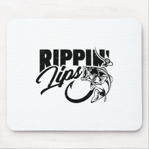 Rippin' Lips Fishing Fisherman Funny  Mouse Pad
