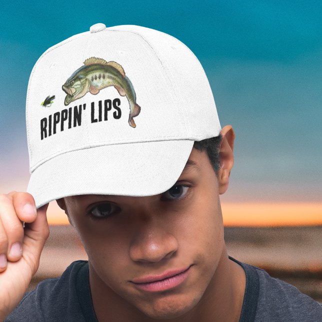 Rippin' Lips Largemouth Bass Fishing Trucker Hat (Creator Uploaded)