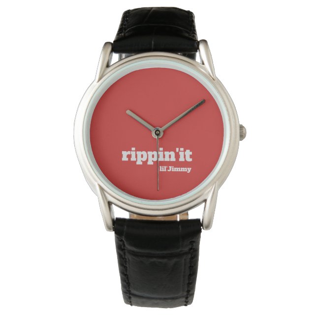 Rippin'it One Word Skater Lingo Text with Name Watch (Front)
