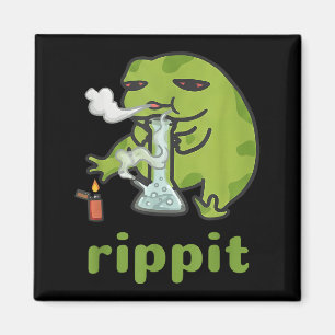 Rippit Frog Stoner Weed Smoker Funny _1 Magnet
