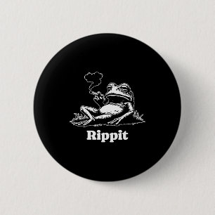 Rippit Frog Stoner Weed Smoker Funny  6 Cm Round Badge