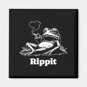 Rippit Frog Stoner Weed Smoker Funny Magnet