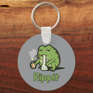 Rippit Funny Frog Stoner Gift, Stoner Girls Frog  Key Ring