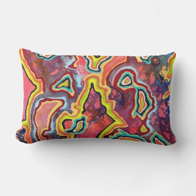 Ripple Outdoor Lumbar Throw Pillow (Front)