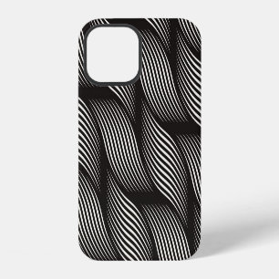 Ripple pattern, trendy vintage texture. iPhone 12 case