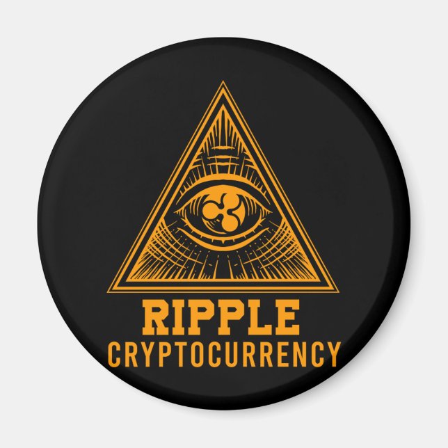Ripple XRP All Seeing Eye Crypto Illuminati Gift Magnet (Front)