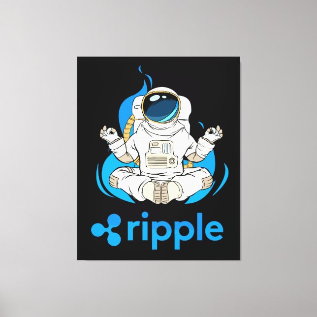 Ripple XRP  Cryptocurrency-Crypto Astronaut Canvas Print (Front)