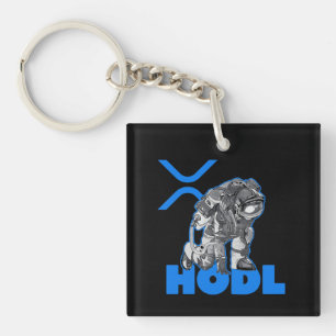 Ripple XRP  Cryptocurrency -Crypto Astronaut-HODL Key Ring