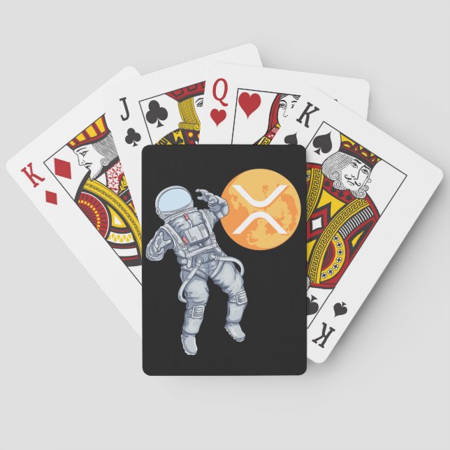 Ripple XRP  Cryptocurrency -Crypto Astronaut Playing Cards (Back)