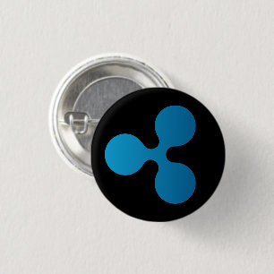 Ripple XRP Icon Round Button (Black)