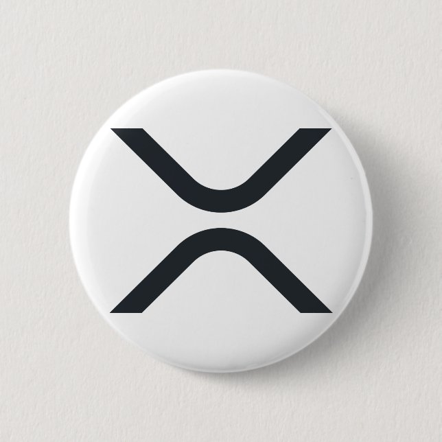 Ripple XRP Logo Crypto Blockchain Cryptocurrency 6 Cm Round Badge (Front)