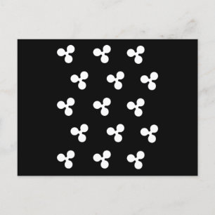 Ripple XRP Pattern Crypto Cryptocurrency Gift Postcard