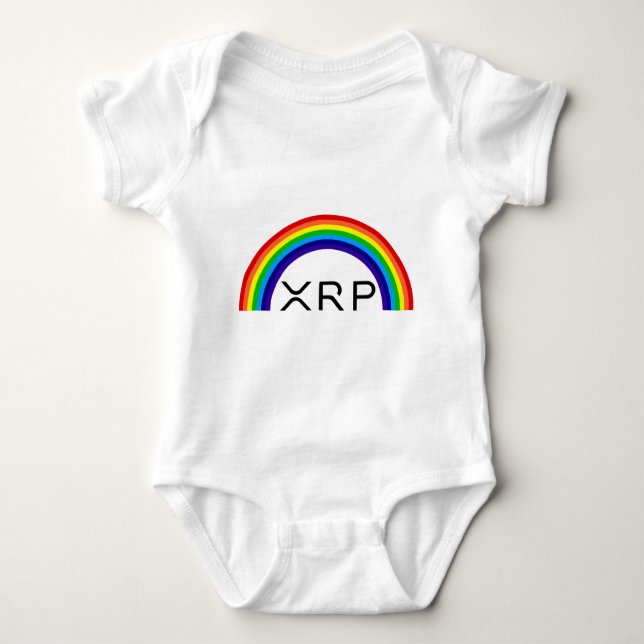 Ripple XRP rainbow baby grow Baby Bodysuit (Front)
