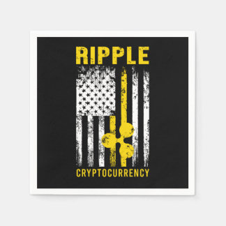 Ripple XRP US Flag American Cryptocurrency Gift Napkin
