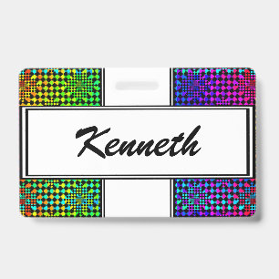 Rippled Checkers by Kenneth Yoncich ID Badge