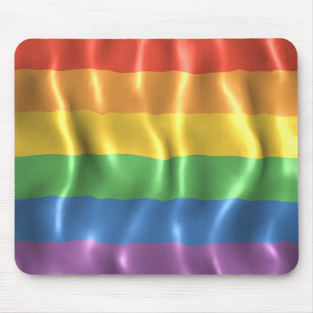 Rippled Pride Flag Mouse Pad (Front)