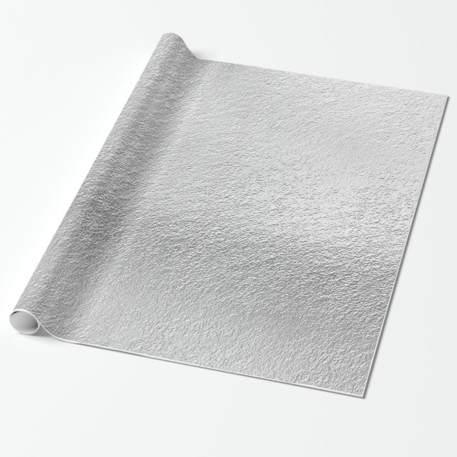 Rippled Silver Wrapping Paper (Unrolled)