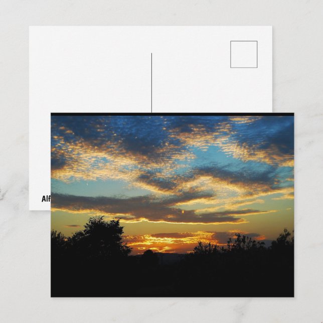 Rippled Twilight Sky Postcard (Front/Back)