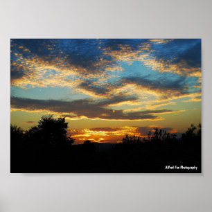 Rippled Twilight Sky Poster
