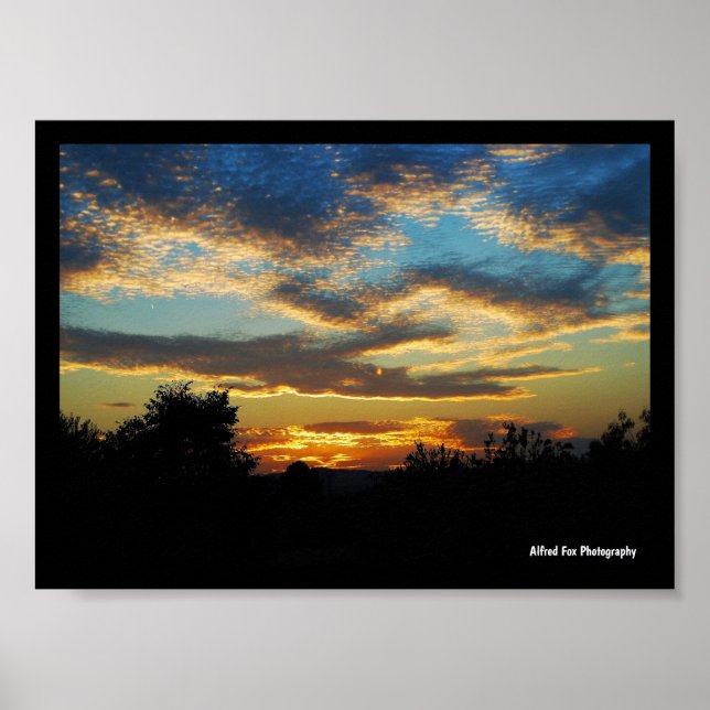 Rippled Twilight Sky Poster (Front)