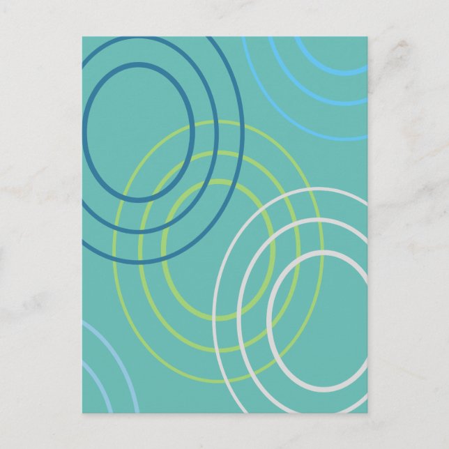 Ripples (blue) Abstract Design Postcard (Front)
