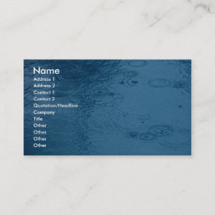 Ripples Form Rain On Puddle Business Card