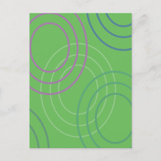 Ripples (green) Abstract Design Postcard