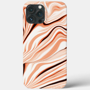 Ripples in shades of beige, curved brown cylinder  iPhone 13 pro max case