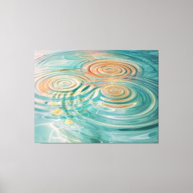 Ripples of Tranquility Abstract Water Harmony Canvas Print (Front)