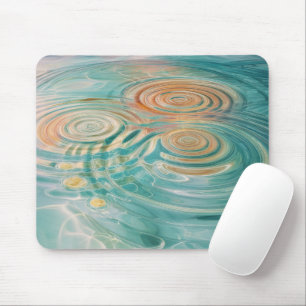 Ripples of Tranquility Abstract Water Harmony Mouse Pad