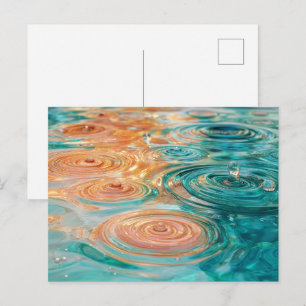 Ripples of Tranquillity Abstract Water Harmony Postcard