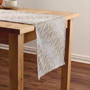 Ripples on a sandy beach diagonal pattern short table runner