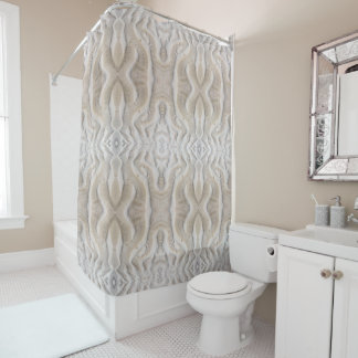 Ripples on a sandy beach L-size pattern Shower Curtain