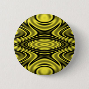 Ripples Yellow 6 Cm Round Badge