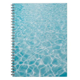 Rippling crystal blue water notebook