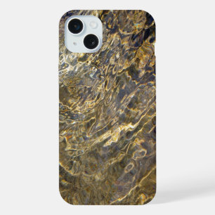 Rippling Gold Water Abstract iPhone 15 Plus Case