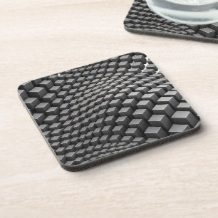 Rippling Metal Cube Wave Coaster