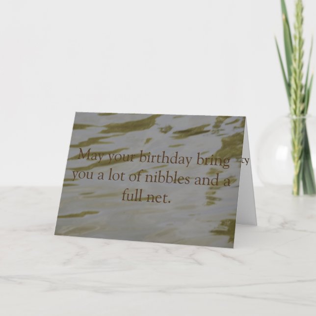 Rippling Water Fishing Birthday Card (Front)