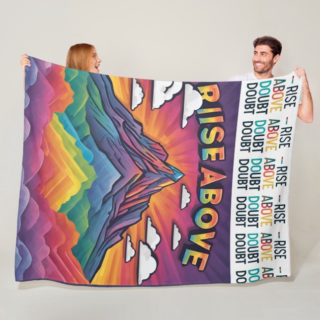 Rise Above Doubt Fleece Blanket (In Situ)