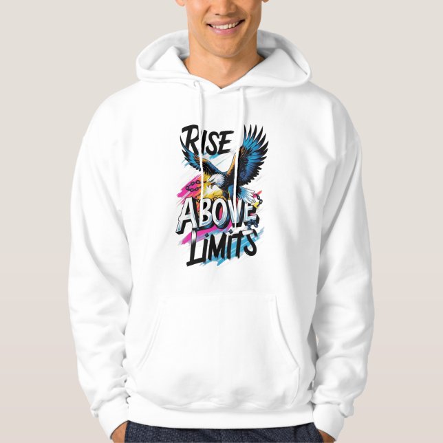 Rise Above Limits – Inspirational Typography Tee  (Front)