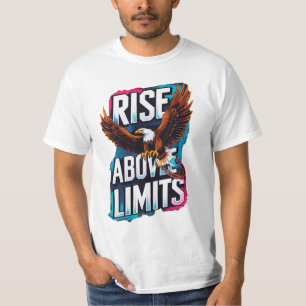 Rise Above Limits – Motivational Eagle T-Shirt