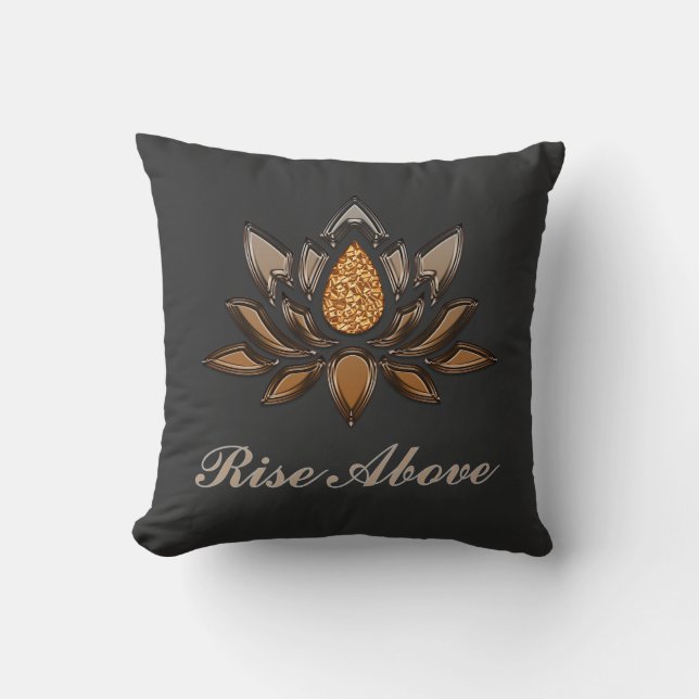 Rise Above, Motivational Quote Cushion (Front)